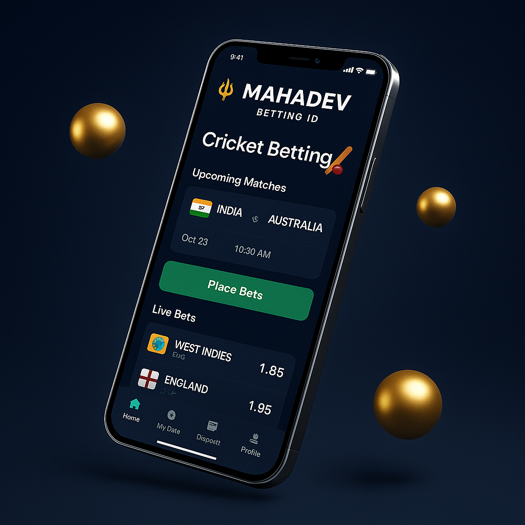Mahadev Betting ID mobile app phone mockup